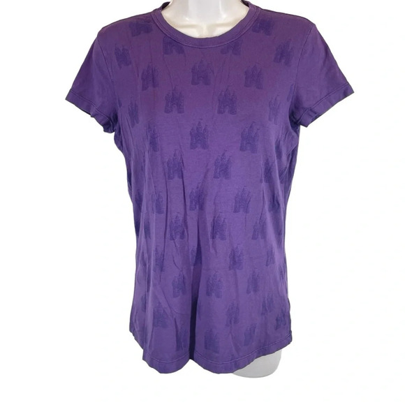 Y2K kingdom hearts Disney castle tshirt women’s large purple - Picture 1 of 6